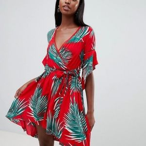 Missguided tropical print dress